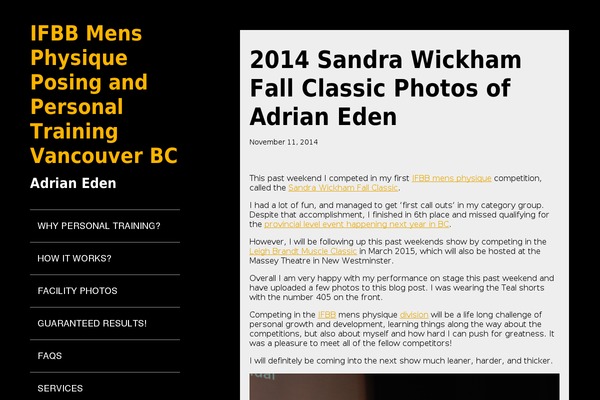 adrianeden.com site used Journal Lite