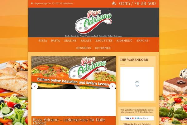 Pizza theme site design template sample