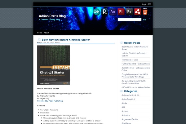 Blueblog theme site design template sample