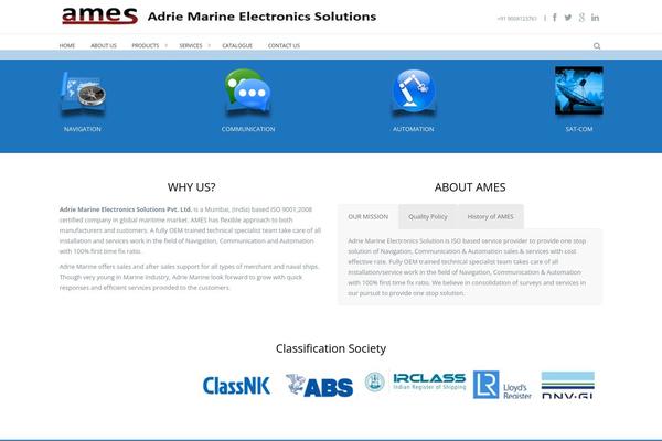 Marine theme site design template sample