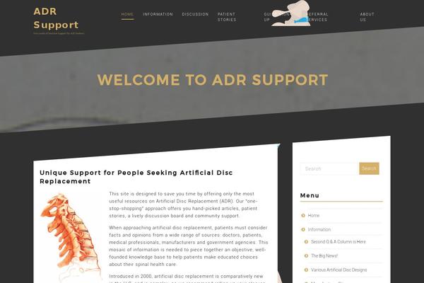 Site using Ultimate Addons for SiteOrigin plugin
