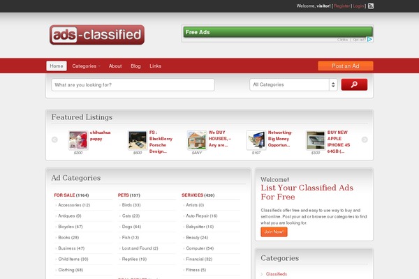 ads-classified.com site used Classipress-314