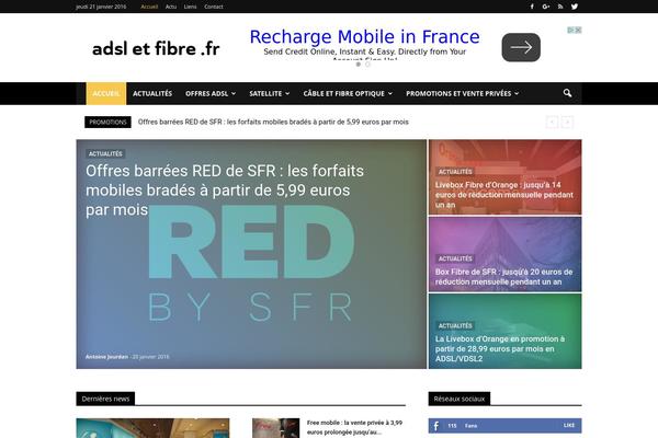 adsletfibre.fr site used Newspaper Child