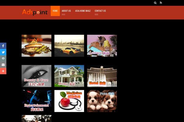 Magazine theme site design template sample