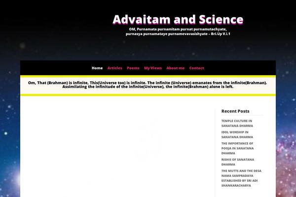 advaitamandscience.org site used Default-divichild