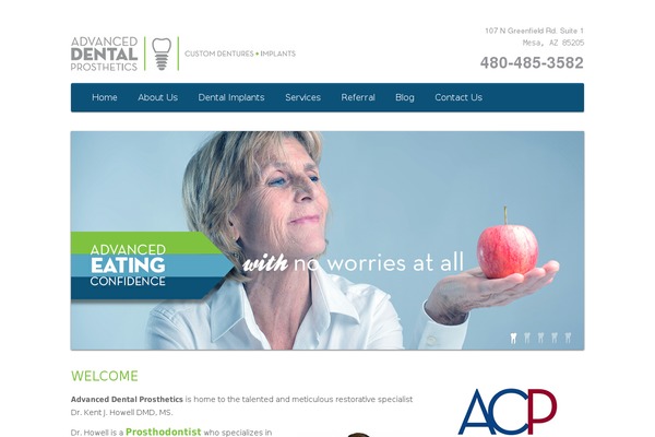 advanceddentalprosthetics.com site used Simple