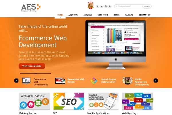 Aes theme site design template sample
