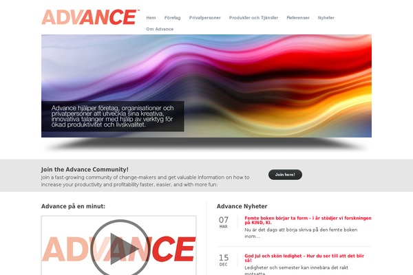 advancesweden.se site used Etiquette-wp