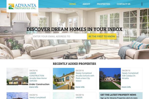Advanta theme site design template sample