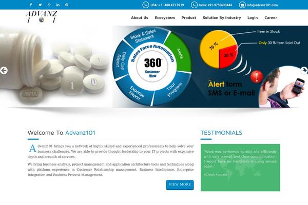 advanz101.com site used Sage-master