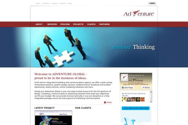 Adventure theme site design template sample