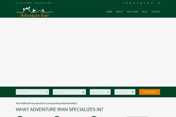 Adventure-tours-child theme site design template sample