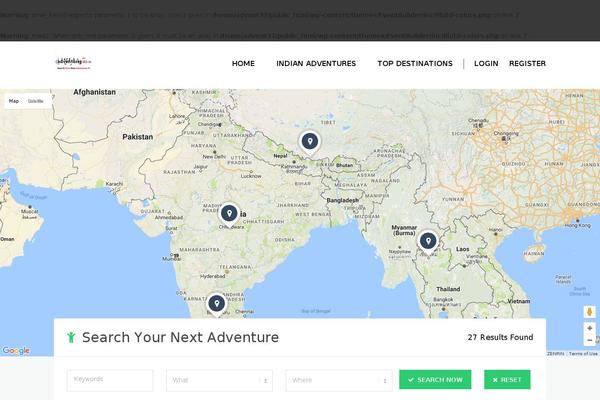 adventures-in-india.com site used Eventbuilder
