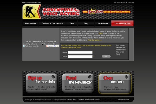 adventuresinvoiceacting.com site used Aiva