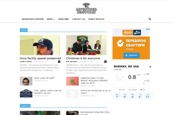 Newspaper theme site design template sample