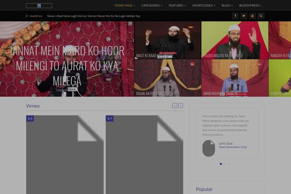 Truemag theme site design template sample