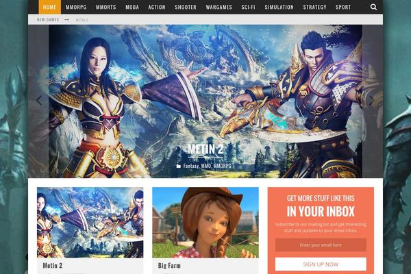 Valenti theme site design template sample