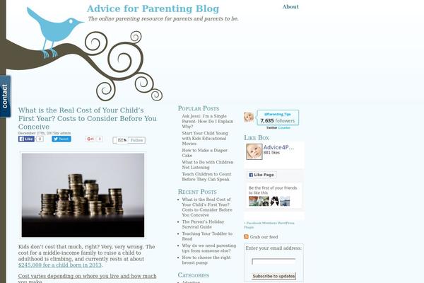 Bluebird theme site design template sample