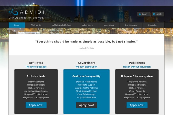 Site using Video Backgrounds for SiteOrigin Page Builder plugin