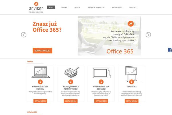 Advisor theme site design template sample