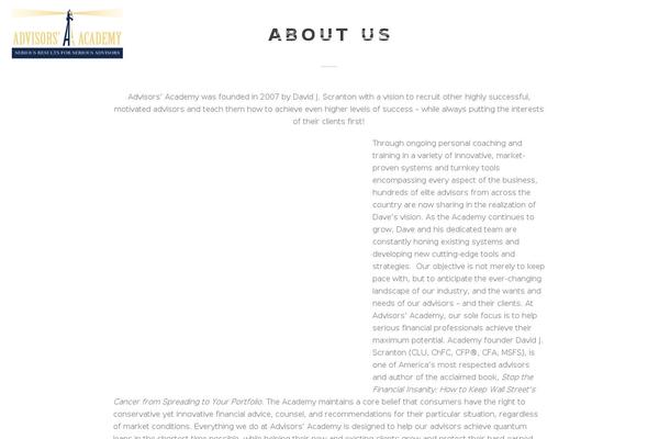 advisorsacademy.com site used Advisorsacademy-child