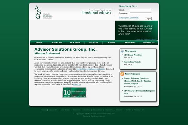 advisorsolutionsgroup.com site used Asg