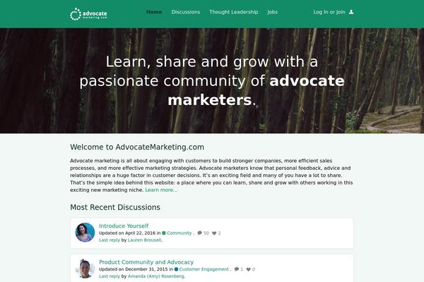 advocatemarketing.com site used Forumengine