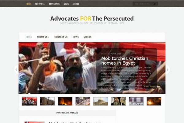 advocatesforthepersecuted.org site used Aggregate