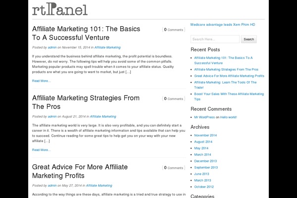 rtPanel theme site design template sample