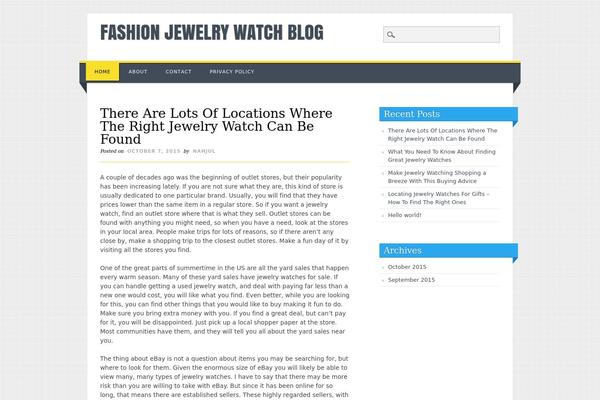 Living Journal theme site design template sample