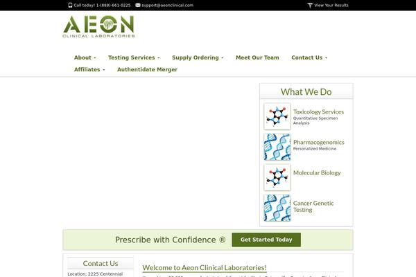 Aeon theme site design template sample