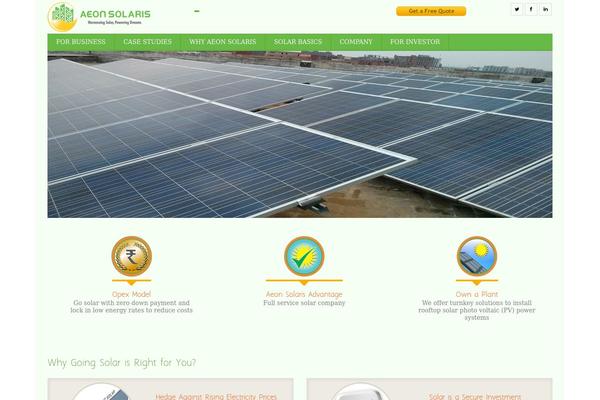 Solaris theme site design template sample