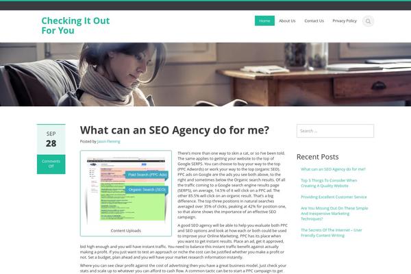 Ascent theme site design template sample