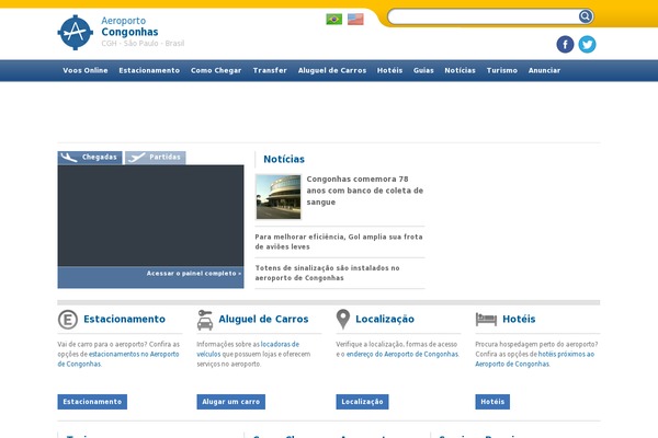 aeroportocongonhas.net site used Aeroportos