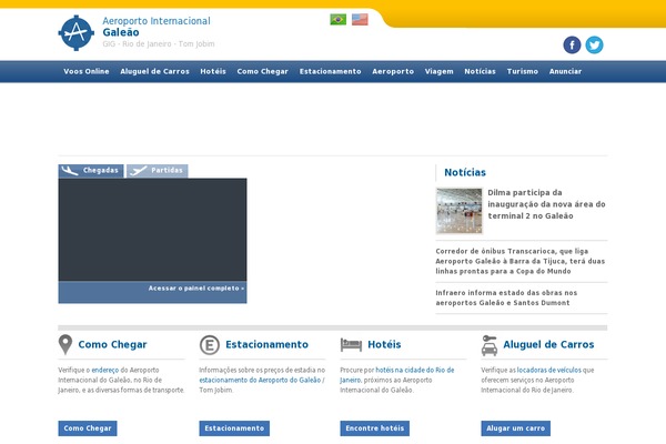 Aeroportos theme site design template sample