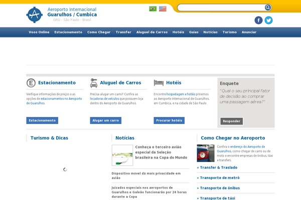 aeroportoguarulhos.net site used Aeroportos