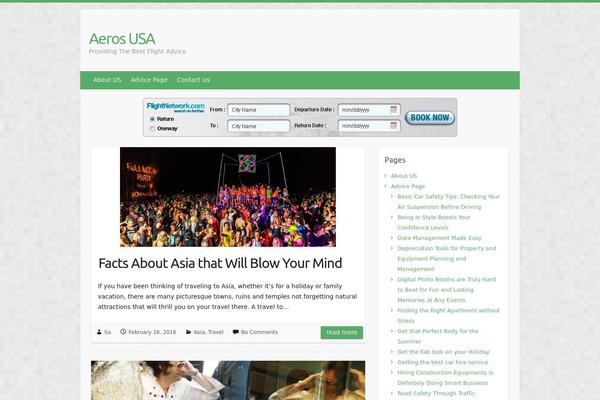 Travelify theme site design template sample