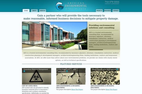 Aes theme site design template sample