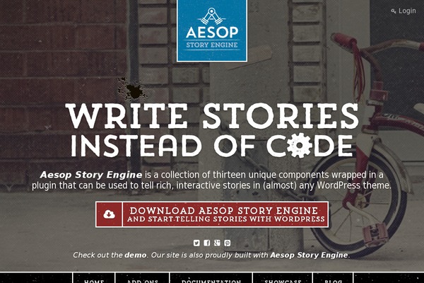 Site using Aesop Story Engine plugin