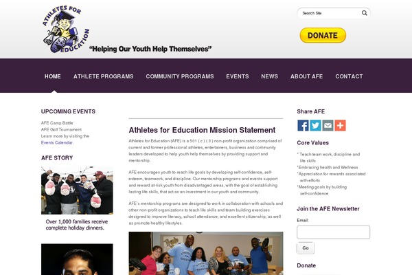 Aid theme site design template sample