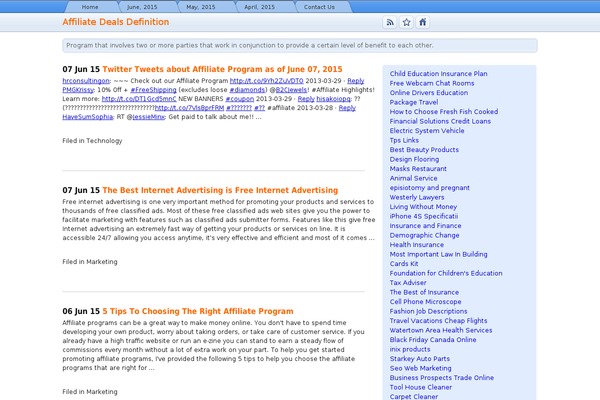 Blueline theme site design template sample