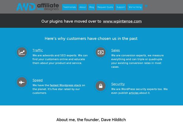 affiliatewebdesigners.com site used Rehub-blankchild