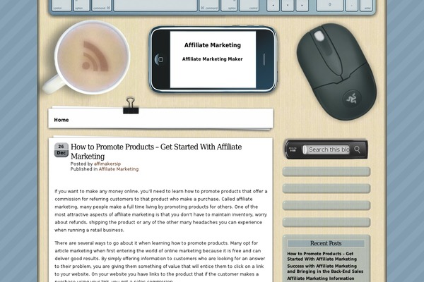 Coffee-desk theme site design template sample