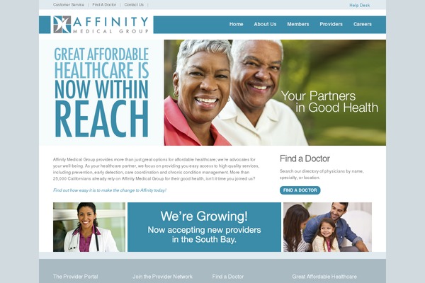 Affinity theme site design template sample