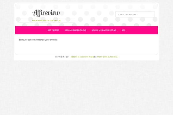 Modern Blogger Pro theme site design template sample