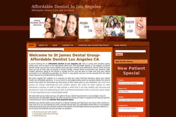affordabledentistinlosangeles.com site used Health_care_wp_theme