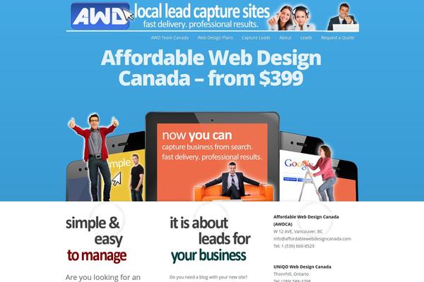 Nimble theme site design template sample
