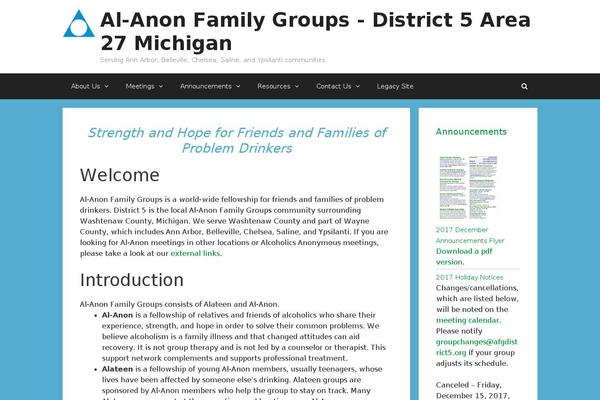 afgdistrict5.org site used Afgd5-generatepress-child