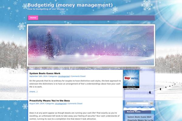 Winter theme site design template sample