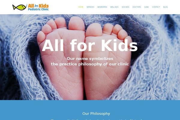 Pediatric theme site design template sample